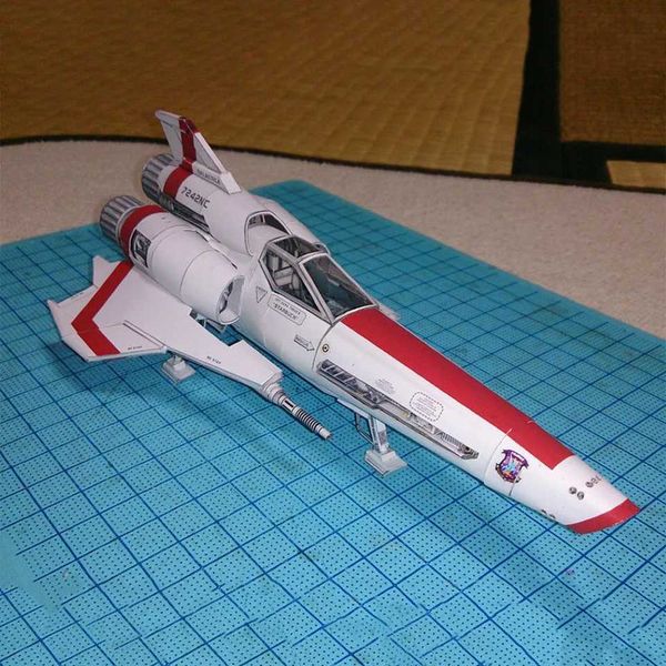 Architecture-DIY House Spaceship Viper 2 Viper Mk2 Paper Model DIY Handmade Toy Hand-Done Pieces Jigsaw Puzzle Model Toy Y241205PRWD
