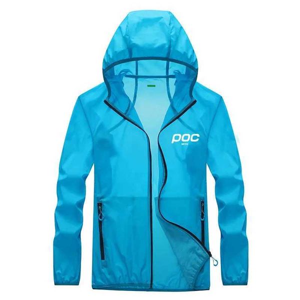 Men&#039;s Casual Shirts MOTO POC quick drying sun protection suit ultra-thin jacket windproof bicycle running camping breathable shirt Q240