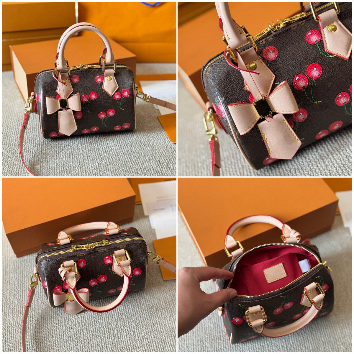 Designer Nano Speedys Boston pillow bag women Murakami Takashi handbag highs quality Shoulder crossbody bags Clutch wallet Hobo purses lady messenge