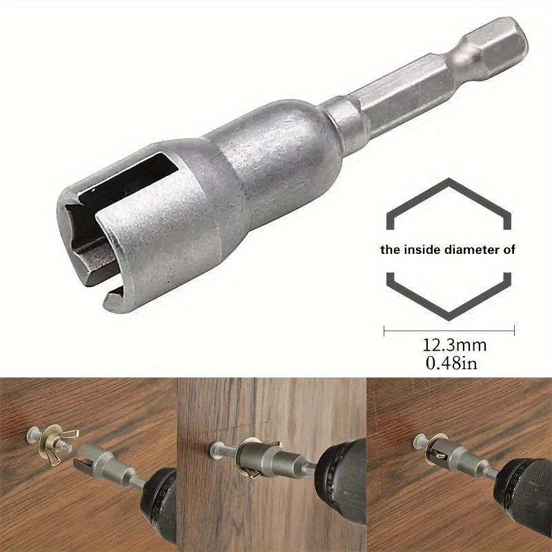 TEMU Slot Sleeve Bolt Sockets Wrench Hex Shank High-carbon Steel Socket Nut Electric Screwdriver Sleeve Hand Tools