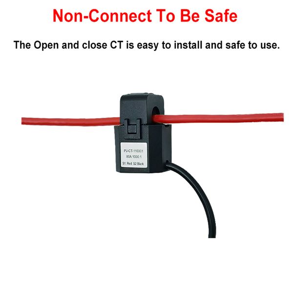 Tuya WiFi Energy Meter 80A Current Transformer Clamp KWh Power Monitor Electricity Statistics Monitoring Device Voice Control