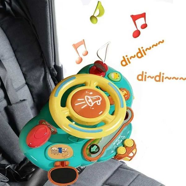Baby Toy Electric Simulate Driving Car Copilot Steering Wheel Stroller Driving Early Educational Toys for 0-36 Months ToddlerC250121