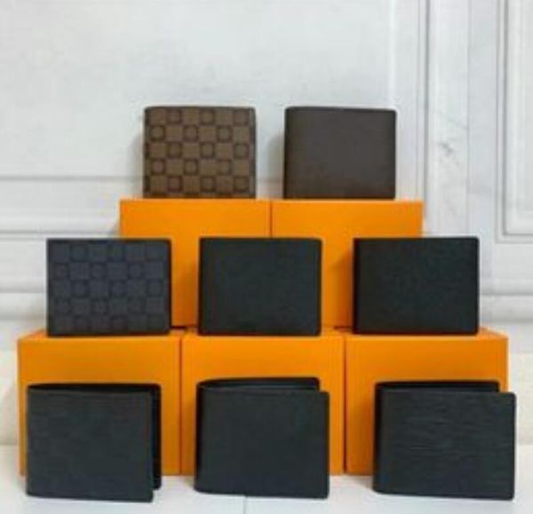 Mens Designer wallet women purse High quality fashion short plaid Wallet portafoglio uomo Complete set of original box 3 colors Holders LB12
