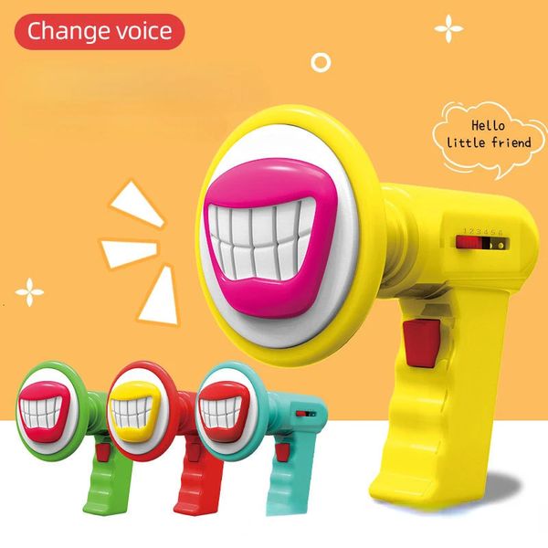 Other Toys Children s Voice Changing Horn Microphone Colorful Handheld Sounding Toy S er Game Funny and Prank Gift 231031