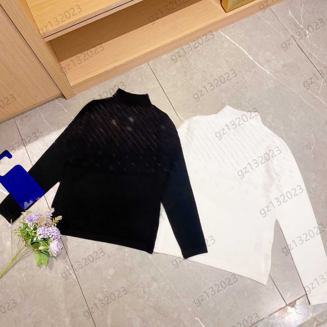 Womens Sweater Classic Logo Hot Drill Decoration Round Collar Pullover Knit Sweaters Standard Long Sleeve Soft Warm Knitwear Fashion Brand Women Clo