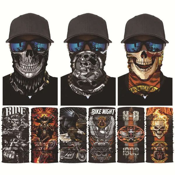 Joker Motorcycle Party Skull Magic Mas Scarf Dazzle 3D Seamless Balaclava Bandanas Buffs Cycg Neck Face Mask Windproof Ride k