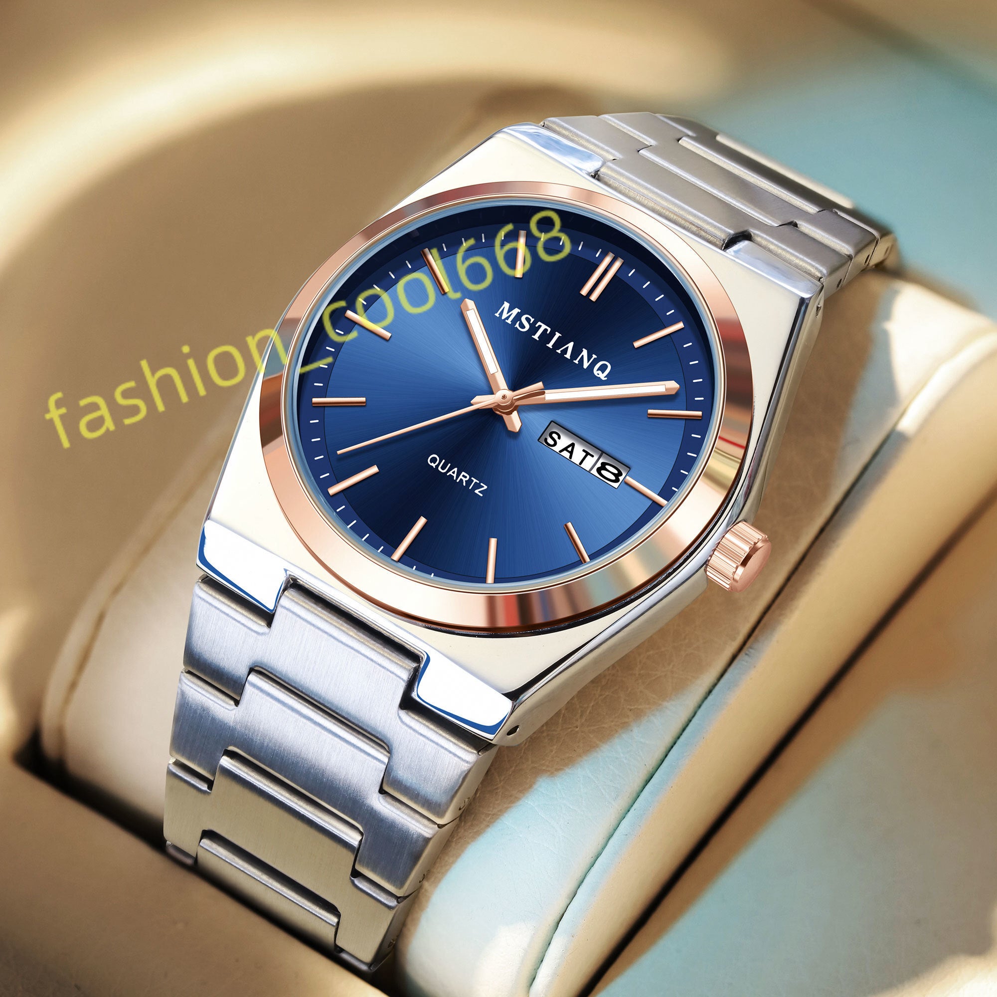 New Luxury Mens Stainless Steel Quartz Watch Business Waterproof Mens Reloj Clock Luminous Date Fashion Style