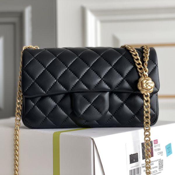 Designer Flap Bag 10A Mirror quality 20CM Genuine Leather Crossbody Bag Luxury Shoulder Bag With BOX C077