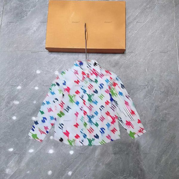 Top baby shirt Multiple styles of design child lapel shirt Size 70-120 CM kids designer clothes Color Full Print girls boys Blouses