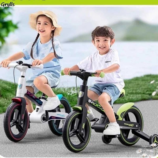 Bicicletas ride-ons grylls Childrens Bicycle B6 Balance Balque Bicicleta Pedal Scooter Walking Baby Bike Mens and Womens 5-em-1 Q241116