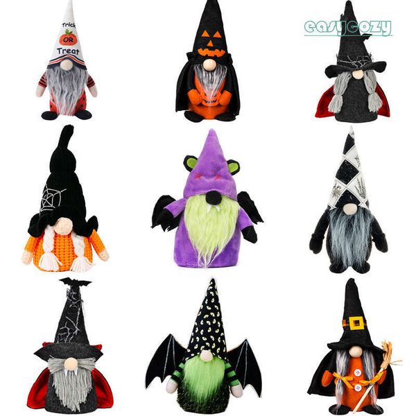 Halloween Gnomes Plush Elf Decoration DraMosary Handmade Witch Vampire Pumpkin Ghost Dolls for Halloween Table Ornament 9b2