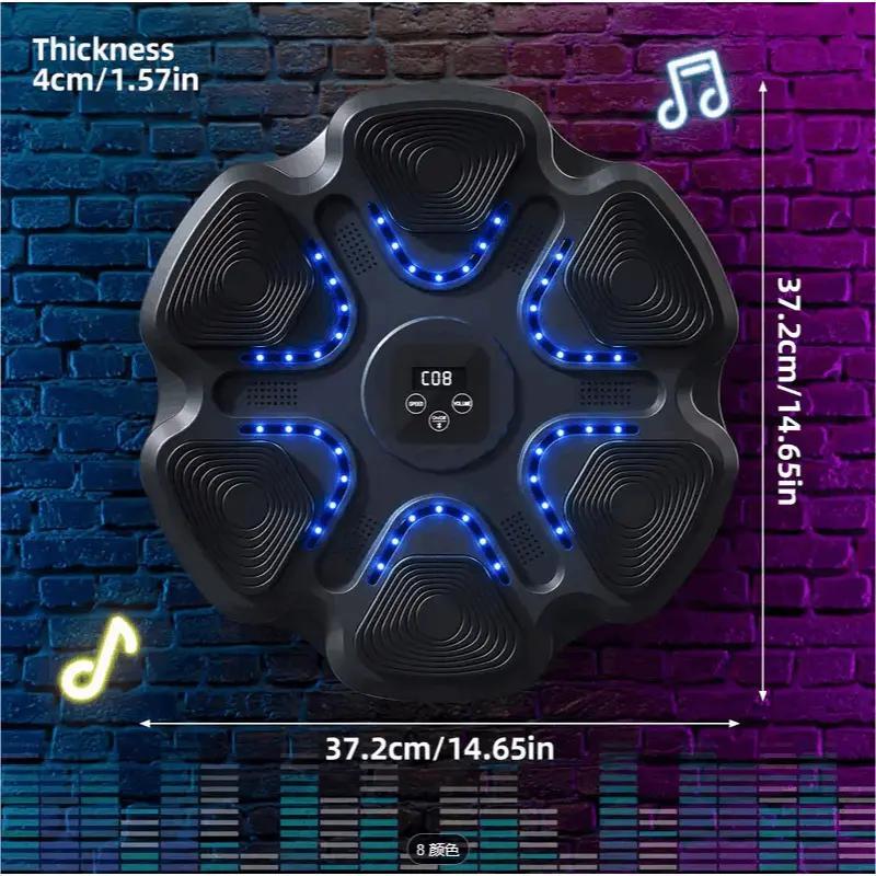 TEMU Music Boxing Trainer With Gloves - & Gear For Adults, Usb Rechargeable, Wireless-enabled, Wall-mounted Boxing With Led Lights & Sound, Home