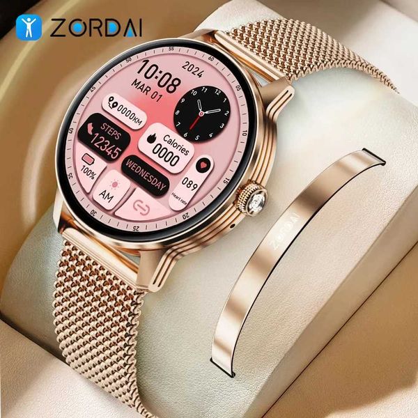 High Quality Zordai Fashion Amoled BT Call Smart Watch 9 Women Physiologic Function Sport Bracelet Waterproof Custom Dial OD9 Smartwatch Lad