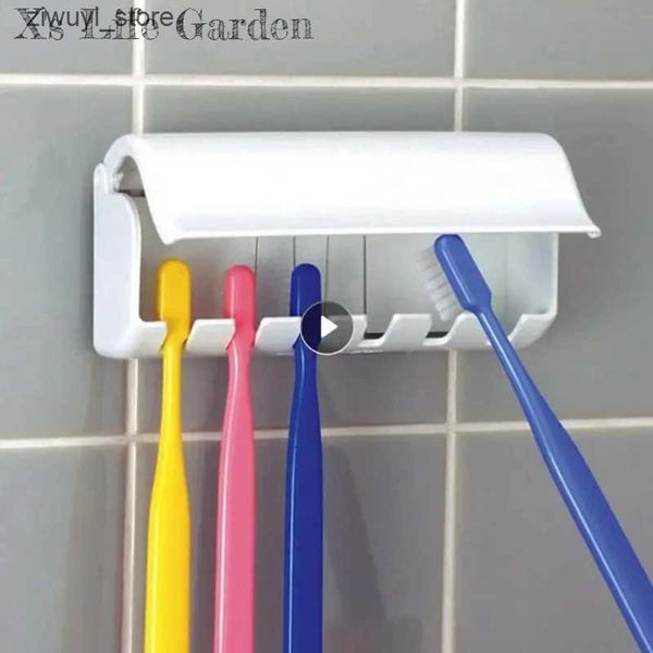 Toothbrush Holders Toothbrush holder without punching wall mounted toothbrush holder storage rack bathroom organizer bathroom accessories L2