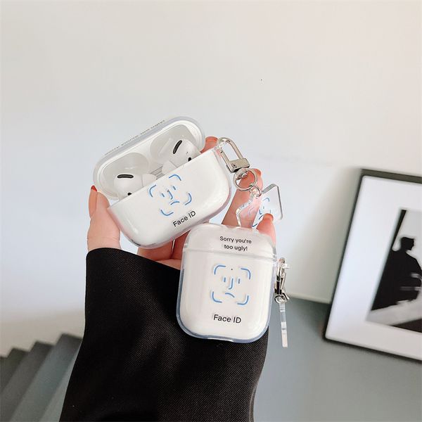 ddmygifts Facial recognition suitable for Pro 1-2-3 generation Bluetooth wireless headphone protective case transparent soft shell A