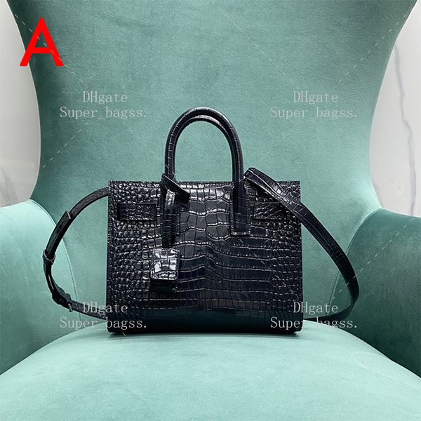 10A mirror quality luxury crocodile leather handbag 22CM designer shoulder bag for women Tote bag with box YY054C