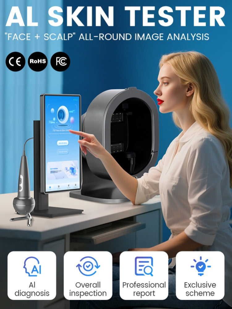 3D Digital Skin Analyze Facial X5 Pro Camera Scanner UV Skin And Hair Analysis Facial Scanner Measuring Machine