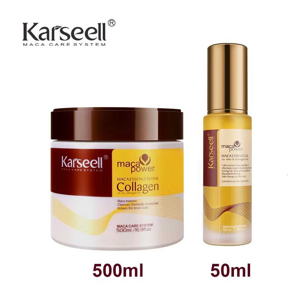 Karseell Collagen Hair Treatment Deep Repair Hair Mask 500ml Argan Oil Hair Serum 50ml for Dry Damaged Hair All Hair Types F250919