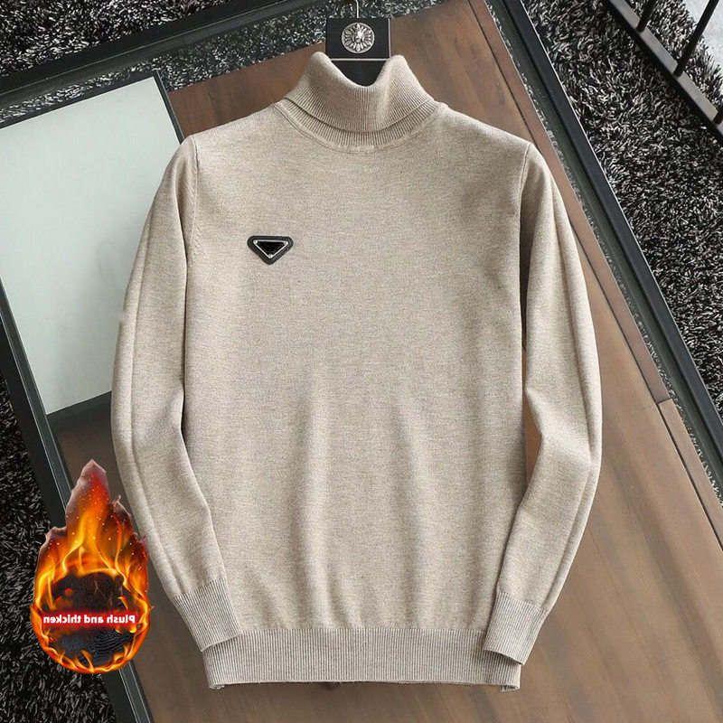 Designer pra sweater Plush and thicken cardigan luxury men and women High collar gradient jacquard letters men&#039;s fashion Paris t s Ojon