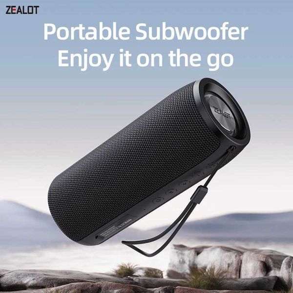ZEALOT-S51 Portable Speaker Bass Powerf Wireless Subwoofer Waterproof Sound Box port FM Ra USB TF card Z241224