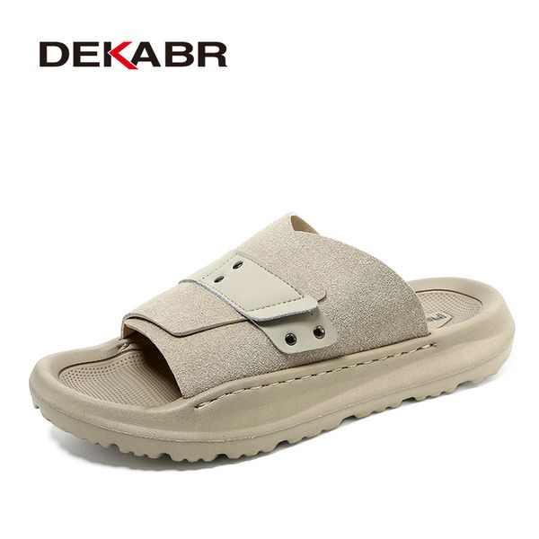 DEKABR Summer Men&#039;s Handmade Breathable Design Casual Beach Shoes Lightweight Soft Bottom Outdoor Sandals d15c