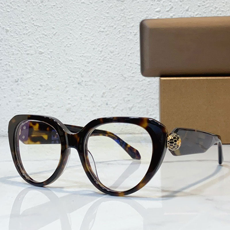 Ladies Serpenti Forever Cat Eye Acetate Glasses Designer Hawksbill Cat Eye Frame Viper Mirror Legs for Daily Wear Casual OL Reading Glasses 50003