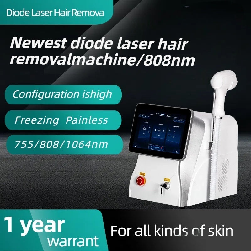 808nm Professional Diode Laser Hair Removal Machine 3 Wavelength 755 808 1064nm Ice Platinum Permanent Depilation