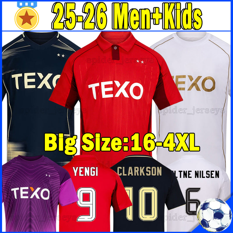 XXXL 4XL 25 26 Aberdeen Soccer Jerseys YENGI HELTNE NILSEN CLARKSON MILANOVIC POLVARA Football Shirts 2025 2026 AOUCHICHE Goalkeeper MITOV Men Unifo