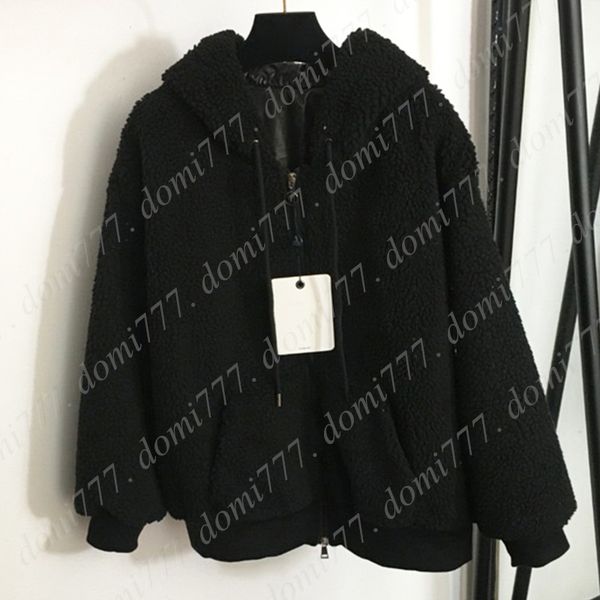 Fashion Women&#039;s Lamb Fleece Hooded Coat Zipper Jacket for Women or Men Warm Outerwear