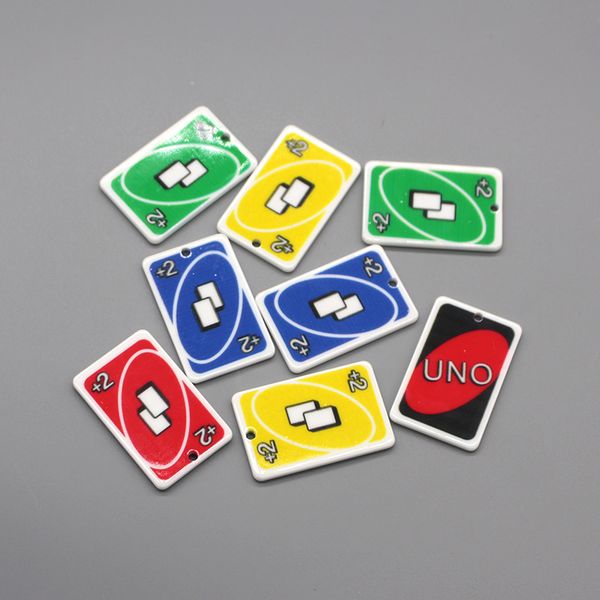 Mix 10pcs-pack Acrylic Board Game Cards Earring Charms Mini Cardboard Playing Card Pendant For Keychain Eardrop DIY Jewelry Make