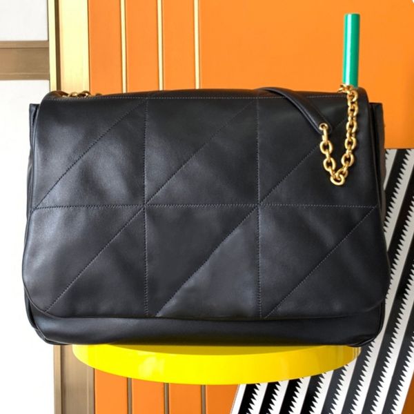 High Quality Fashion Designer Bags large size Real Leather Messenger Bag Chain Shoulder Crossbody Classic Flap