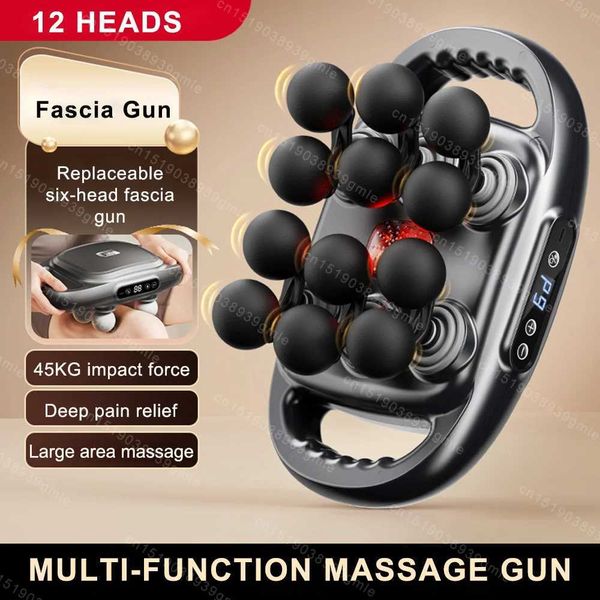 Red Light Fascial Massage Gun Vibration Massager Deep Tissue Massage Fascia Gun Shoulder Neck Back Muscle Massager Fitness ToolXJ241219