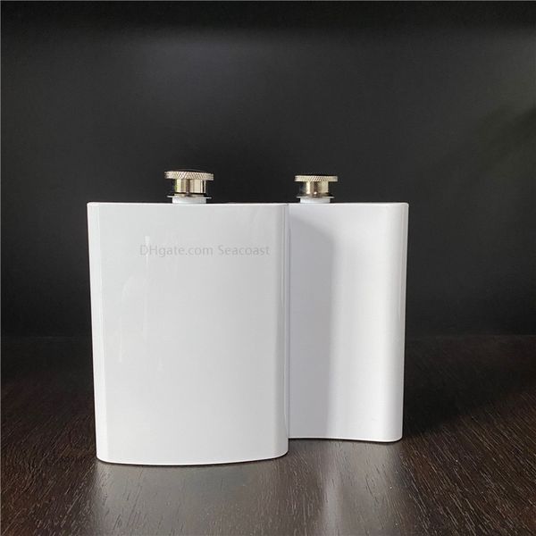 Fast Ship 8oz Blank Sublimation Flask Stainless Steel Hip Flasks Water Bottle Double Wall Diy Lover Outdoor Tumblers Drinkware Kitchen Tool