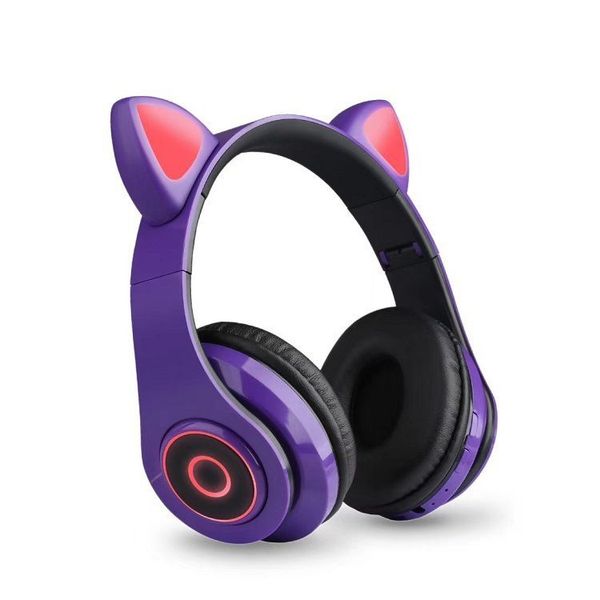 Cat Ear Headworn Bluetooth 5.0 Wireless Headphones, Subwoofer Earphones, Sports Games, Mobile Phones, Computers, Universal High Sound Headph