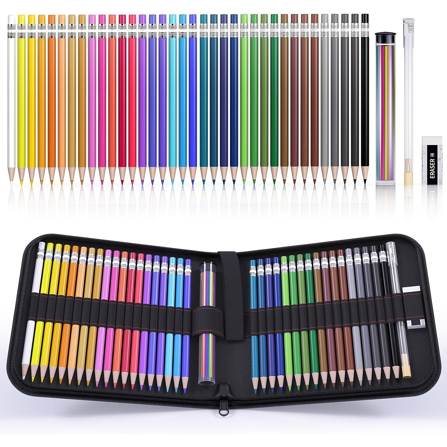 TEMU 4 Candies Mechanical Colored Pencils, Erasable Mechanical Pencils With Sharpener And Bag, Aesthetic Drafting Tools Ideal For School Supplies,