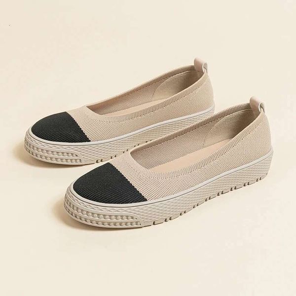 DIMANYU Loafer New Knitted Casual Round Toe Shallow Ladies Shoes Flat Pedal Lazy Shoe Woman