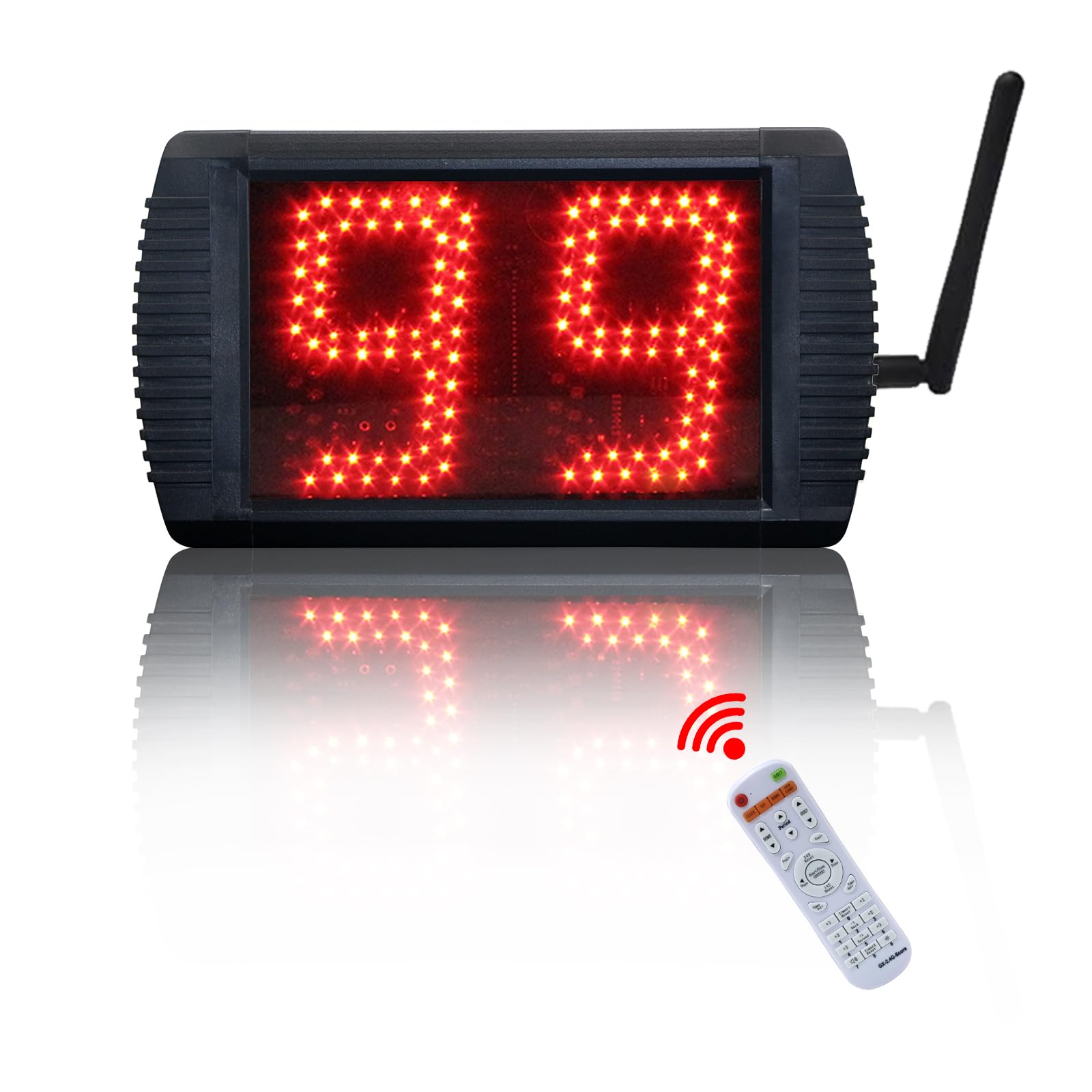 5 INCH LED Custom Time 12-14-20-24-34 Seconds Shot Clock Countdown Timer Clock for Basketball Game, Portable Shot Clock Timer for Basketball Court