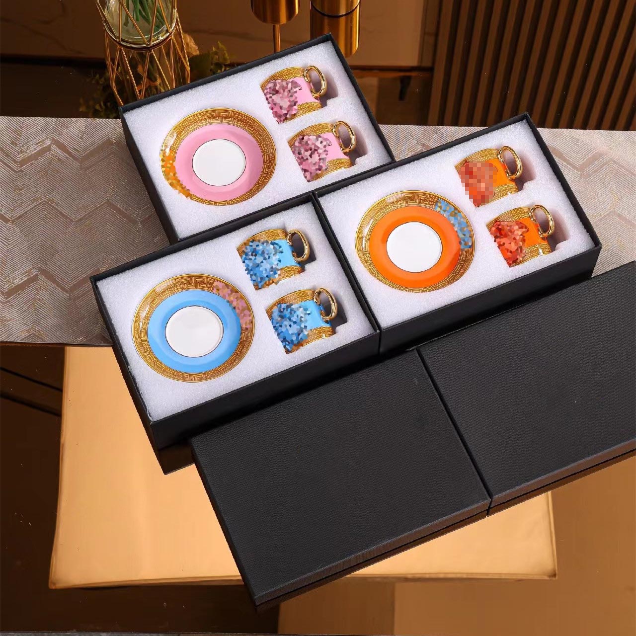 Cups Saucers Creative personalized household 2 saucers 2 cups tea cups coffee cups saucers couple models cups gift gift box