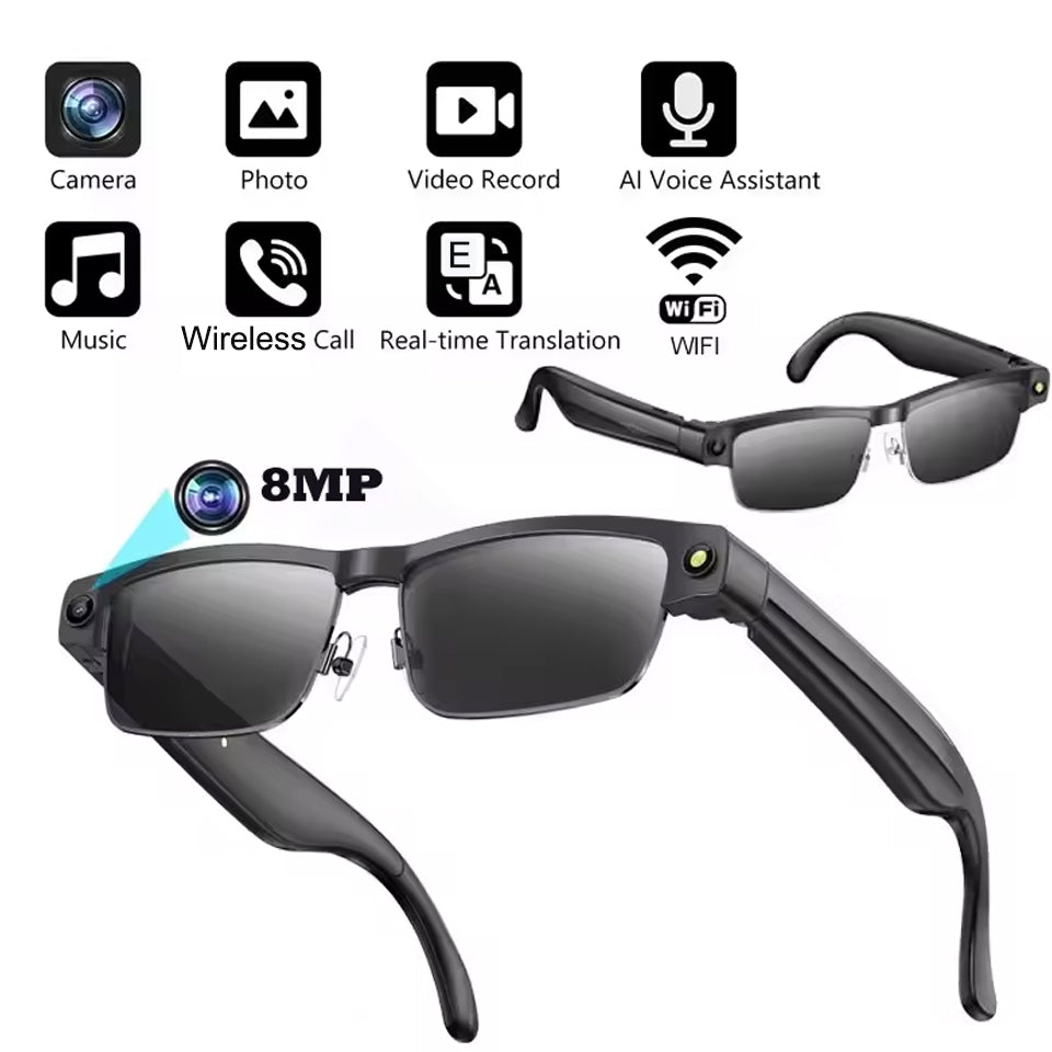 Meta Smart Glasses AI 800W Camera Recording Videos Ai Photo Recognition Answer Translation Bluetooth Call Noisereduction Glasses