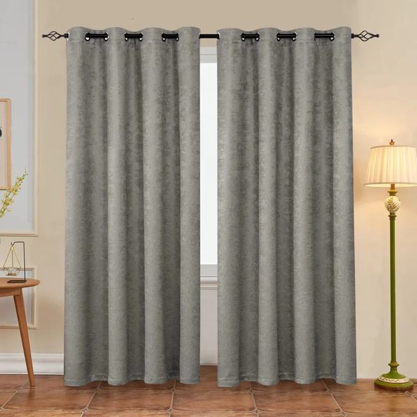 Curtain Blackout Grommet Curtains Thermal Insulated 2Panel 53 x 84 Inch 231010
