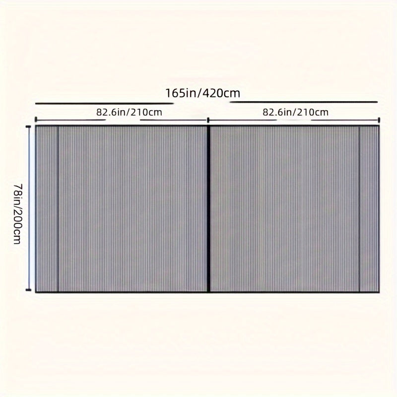 TEMU Garage Door Screen With Net Curtain And - Reinforced Fiberglass Mesh Window