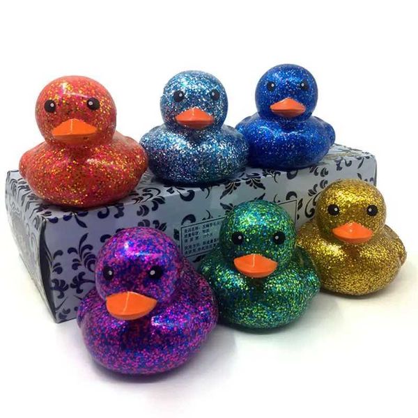 Baby Bath Toys Gold powder rubber duck baby shower water Bb baby bath toy CL250113