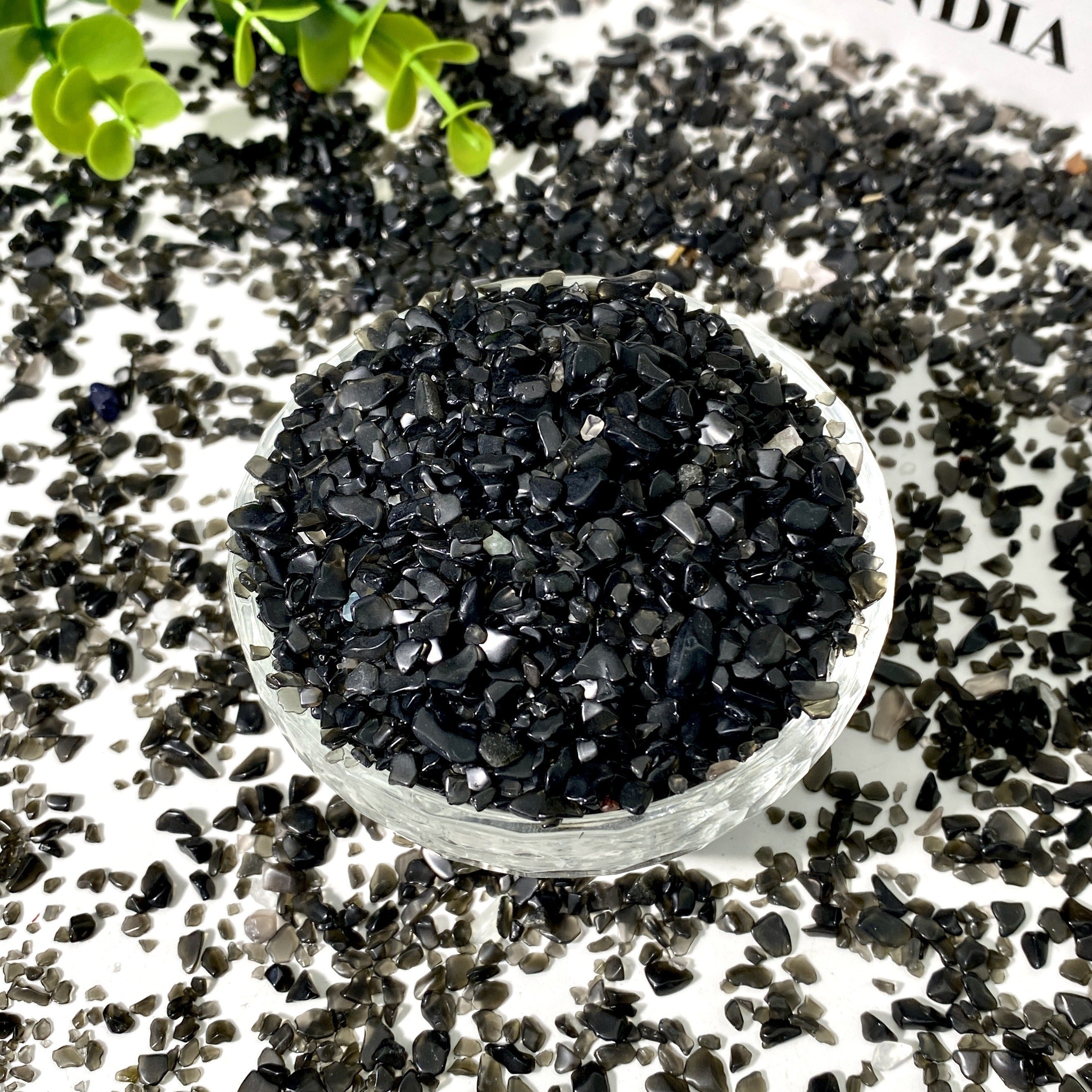 TEMU 550g-100g 1-5mm Obsidian Chips Natural Chip Stones Artificial Crystals Chip, Diy Mosaic Art & Crafts, Glitter, Birthday Gift, Scene Decoration,