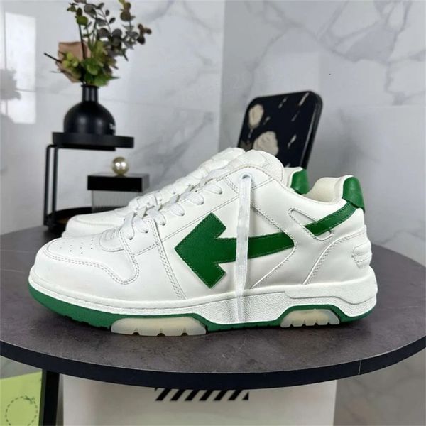 Top AAAA+ Designer Shoes OFF Classic Style Men and Women casual Shoes White Black Ice Blue Luxury Leather Quality Outdoor Sneakers Couples r