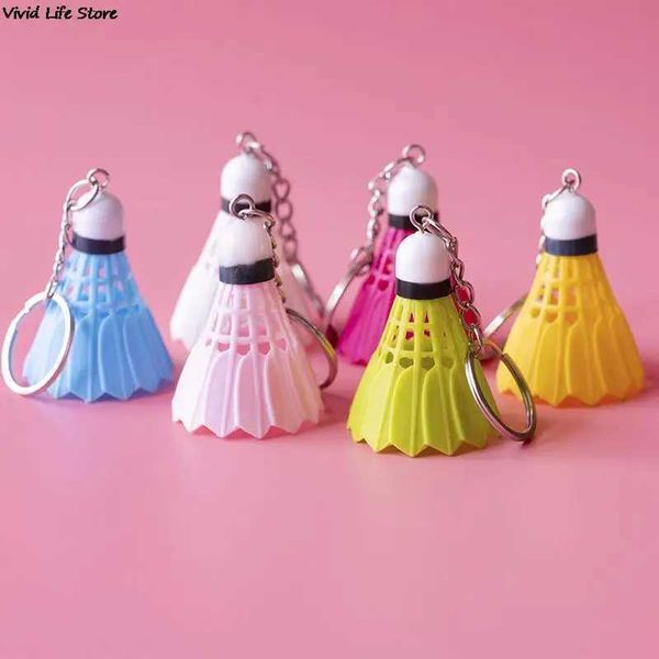 Creative Mini Badminton Keychain Cute Shuttlecock Key Chains Keyring Car Key Holder Bag Pendant Jewelry Club Gifts Y240912
