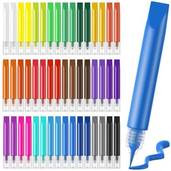 Markers 48 Pcs Suncatcher Paint Pens for Kids Stained Glass Window Art Paint Pens Suncatcher Paint Crafts Sets 10ML Each24 Colors H241215