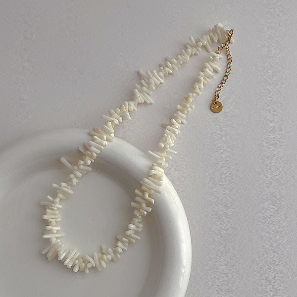 Collares de cuentas de tiras de coral sintético estilo bohemio