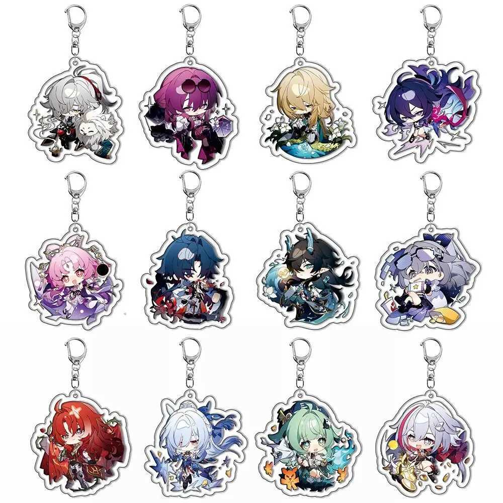 March 7th Honkai Star Rail Keychain New Seele Fuan Xuan Prop Badge Kafka Costume Anime Game PendantX240919