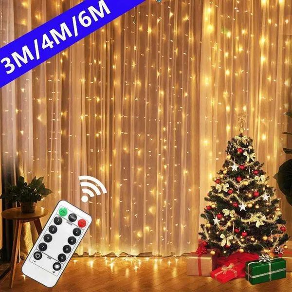 LED Halloween Christmas Lights Fairy String Lights Curtain Garland USB Festoon Noel Christmas Decoration for Home New Year 2025 Y240807