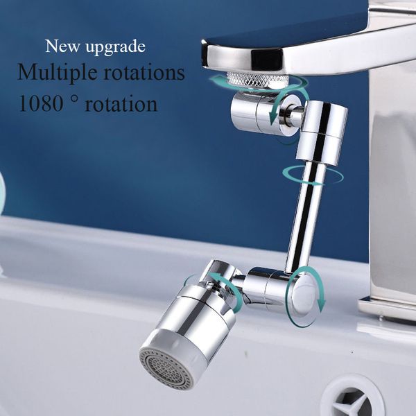 FOGOMOVE 1080 Universal Rotation Faucet Extender Sprayer Head Kitchen Robot Arm Extension Faucets Mixer Aerator Bubbler Water Tap Nozzle